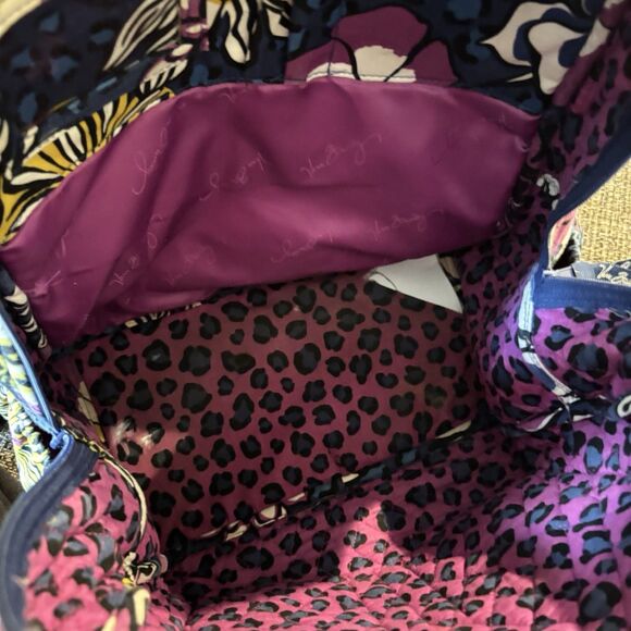 VERA BRADLEY Fall 2014 African Violet Large Quilted Campus Backpack 15.x11.5x6.5 - Picture 12 of 12